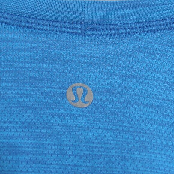 Lululemon Metal Vent Tech Long Sleeve Blue Mesh Silverescent V-Stitch Size Large - Picture 7 of 8